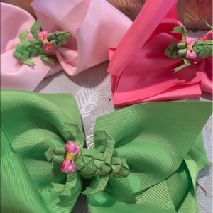 Girls alligator ribbon sculpture hairbow